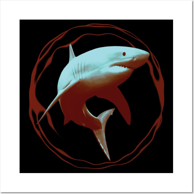 Great White Shark Wall Art by TMBTM